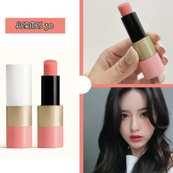 Son Dưỡng Môi Hermès Rosy Lip Matte Enhancer 30 Rose D’ete Màu Hồng San Hô