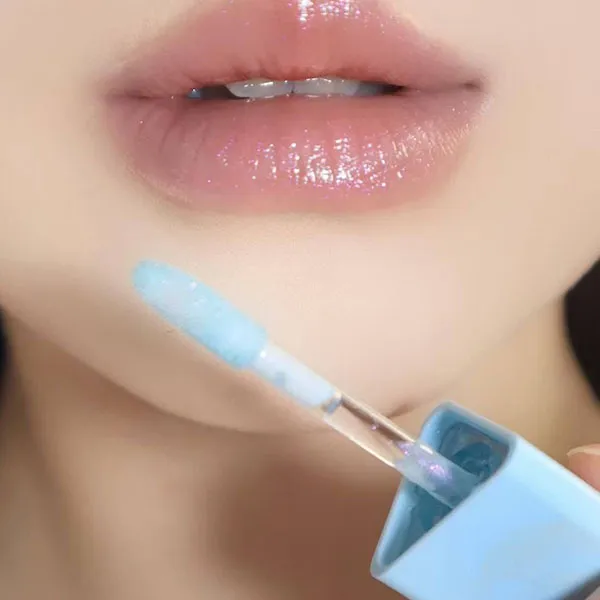 Son Kem 3CE Gummy Oil Tint 13 Pearl Cloud Màu Nhũ Ánh Xanh