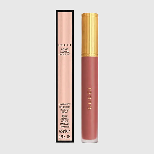 Son Kem Gucci Rouge Liquid Matte 217 Valeria Rose Màu Hồng Đất