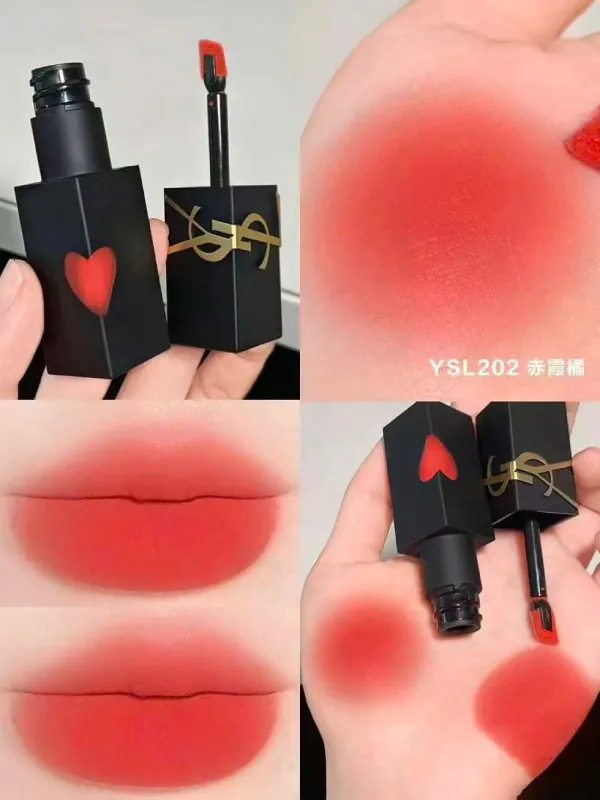 Son Kem Yves Saint Laurent YSL Lip The Inks Blur 202 Coral Sensation Màu Cam San Hô