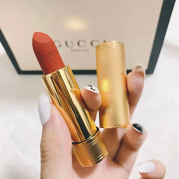 Son Lì Gucci Matte Lip 505 Janet Rust Màu Đỏ Nâu