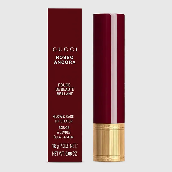 Son Dưỡng Gucci Rouge De Beauté Brillant 509 Gucci Rosso Ancora Màu Đỏ Trầm