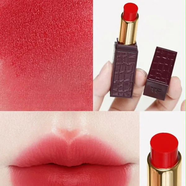 Son Lì Tom Ford Figue Lip Color Satin Matte 16 Scarlet Rouge Màu Đỏ