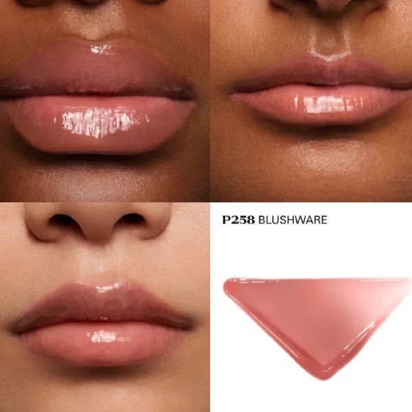 Son Kem Dưỡng Bóng Prada Reflection Glossy Liquid Balm P258 Blushwear Màu Hồng Nude