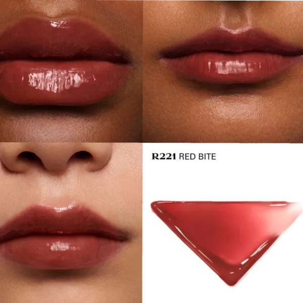 Son Kem Dưỡng Bóng Prada Reflection Glossy Liquid Balm R221 Red Bite Màu Đỏ Nâu