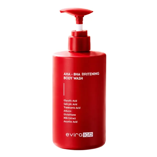 Sữa Tắm Làm Sạch, Hỗ Trợ Dưỡng Sáng Da Eviralab AHA BHA Brightening Body Wash 300ml