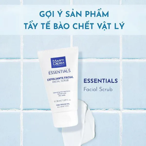 Tẩy Tế Bào Chết Cho Da Mặt Martiderm Essentials Facial Scrub 50ml