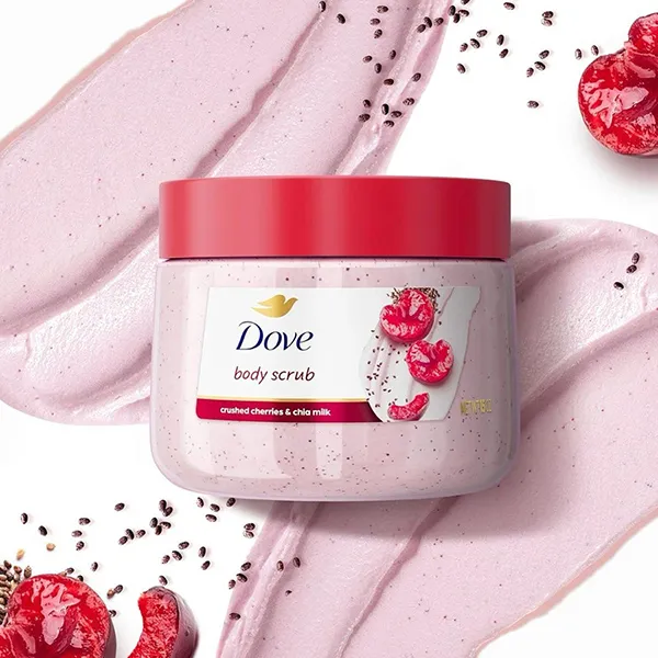 Tẩy Tế Bào Chết Dove Crushed Cherries & Chia Milk Body Scrub 425g