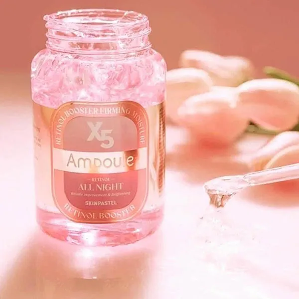 Tinh Chất Cấp Nước, Hỗ Trợ Ủ Căng Bóng Da Ban Đêm Skinpastel X5 Ampoule Retinol All Night 250ml
