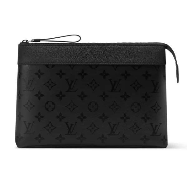 Túi Cầm Tay Nam Louis Vuitton LV Pochette Voyage Souple M26741 Màu Đen