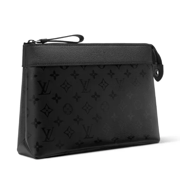 Túi Cầm Tay Nam Louis Vuitton LV Pochette Voyage Souple M26741 Màu Đen