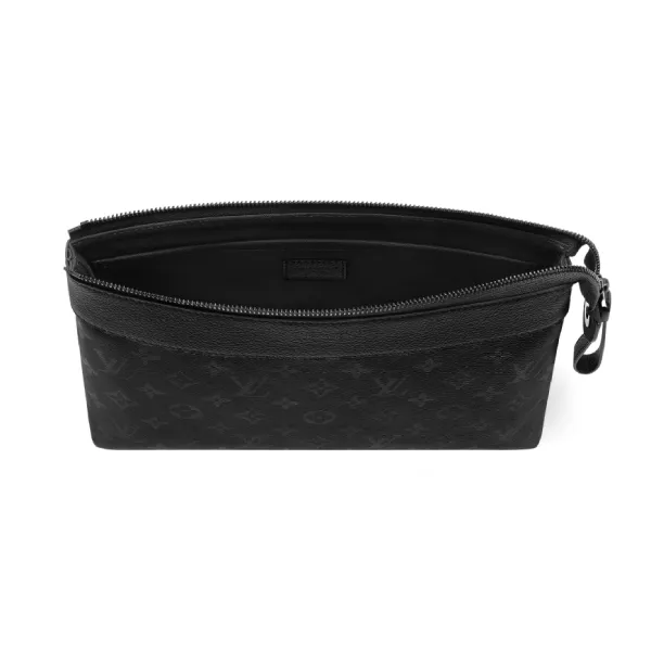 Túi Cầm Tay Nam Louis Vuitton LV Pochette Voyage Souple M26741 Màu Đen