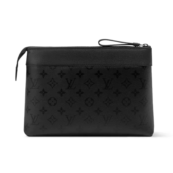 Túi Cầm Tay Nam Louis Vuitton LV Pochette Voyage Souple M26741 Màu Đen
