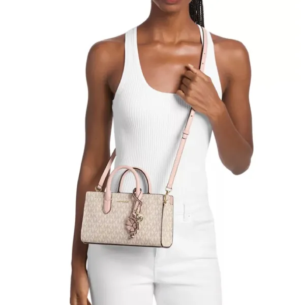 Túi Đeo Chéo Nữ Michael Kors MK Ascarlett Extra-Small Crossbody Bag Màu Nâu - Be