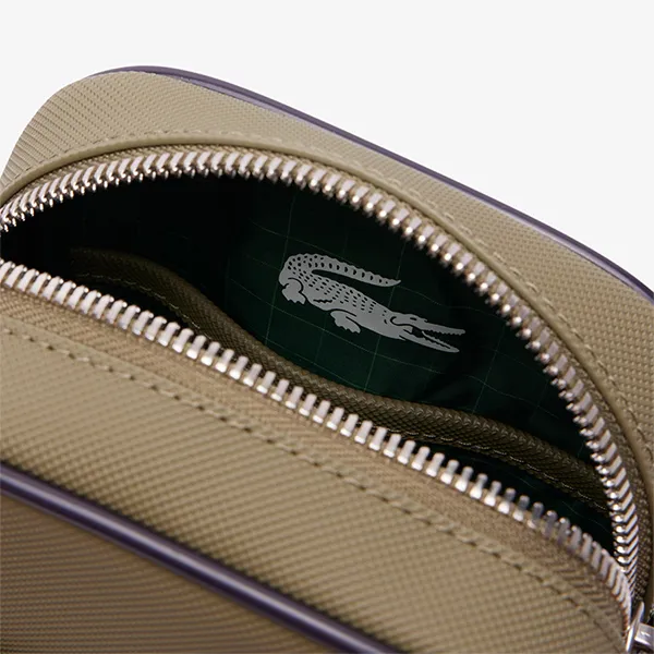 Túi Đeo Chéo Nam Lacoste Club 1930 Petit Piqué Effect Vertical Satchel NU4964UO R63 Màu Xanh Olive
