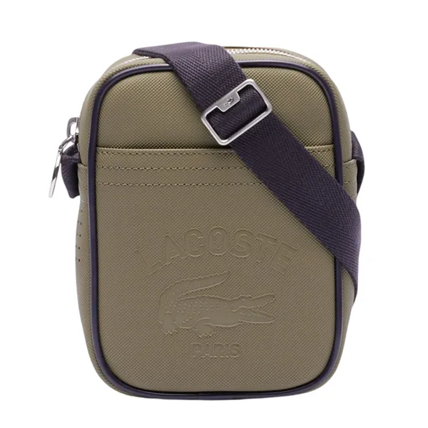 Túi Đeo Chéo Nam Lacoste Club 1930 Petit Piqué Effect Vertical Satchel NU4964UO R63 Màu Xanh Olive