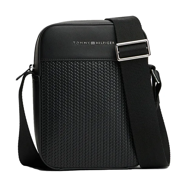 Túi Đeo Chéo Nam Tommy Hilfiger Woven Mini Reporter 13661 - BDS Màu Đen