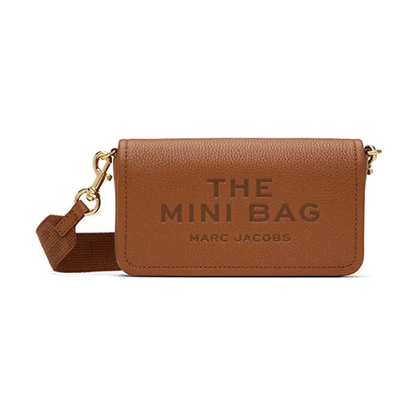 Túi Đeo Chéo Nữ Marc Jacobs Brown The Leather Mini Bag 251190F048067 Màu Nâu