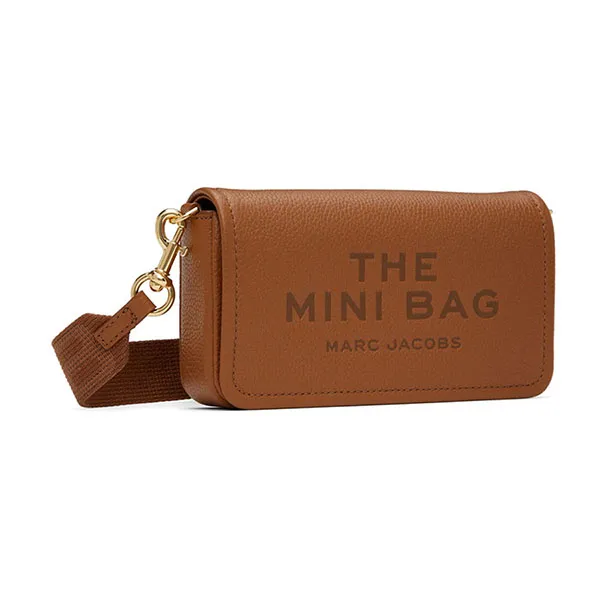 Túi Đeo Chéo Nữ Marc Jacobs Brown The Leather Mini Bag 251190F048067 Màu Nâu