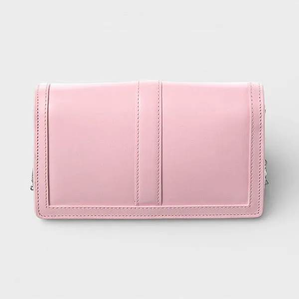 Túi Đeo Chéo Nữ Versace Logo Leather Chain Bag Pink Màu Hồng
