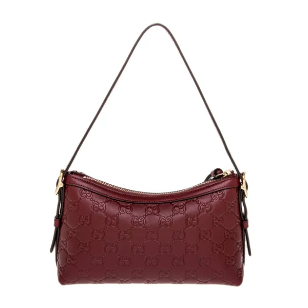 Túi Đeo Vai Nữ Gucci GG Emblem Small Shoulder Bag Màu Đỏ Thẫm