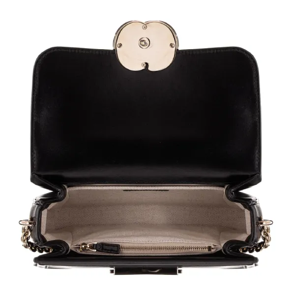 Túi Đeo Vai Gucci Go Leather Shoulder Bag Shoulder Bag Màu Đen