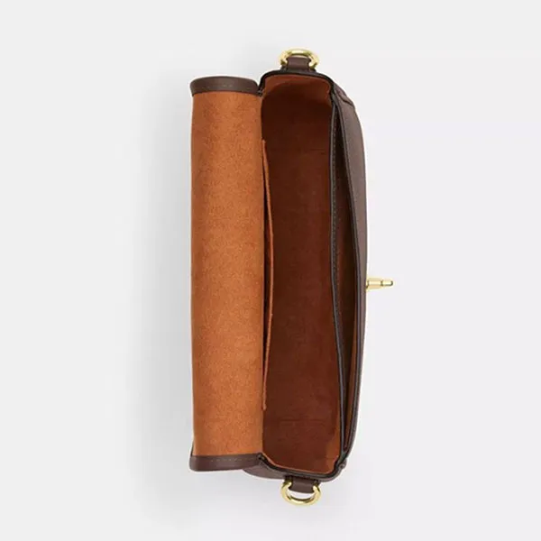 Túi Đeo Vai Nữ Coach Hadley Shoulder Bag 'Dark Stone' CY683 Màu Nâu