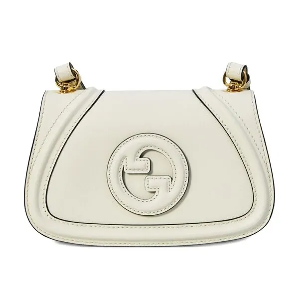 Túi Đeo Vai Nữ Gucci Blondie Small Leather Shoulder Bag Màu Trắng