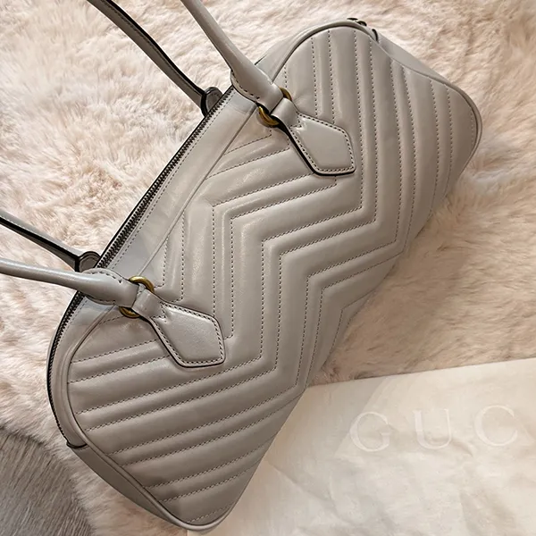 Túi Đeo Vai Nữ Gucci Marmont Shoulder Bag Grey Màu Xám