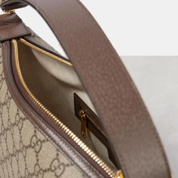 Túi Đeo Vai Nữ Gucci Ophidia GG Super Mini Canvas Shoulder Bag Màu Xám