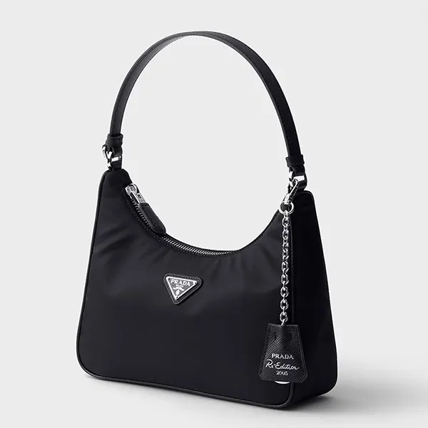 Túi Đeo Vai Nữ Prada Re-Edition 2005 Re-Nylon and Saffiano Mini Bag Màu Đen