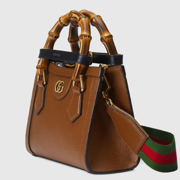Túi Tote Nữ Gucci Diana Leather Tote Bag 702732 U3ZDT 2549 Màu Nâu