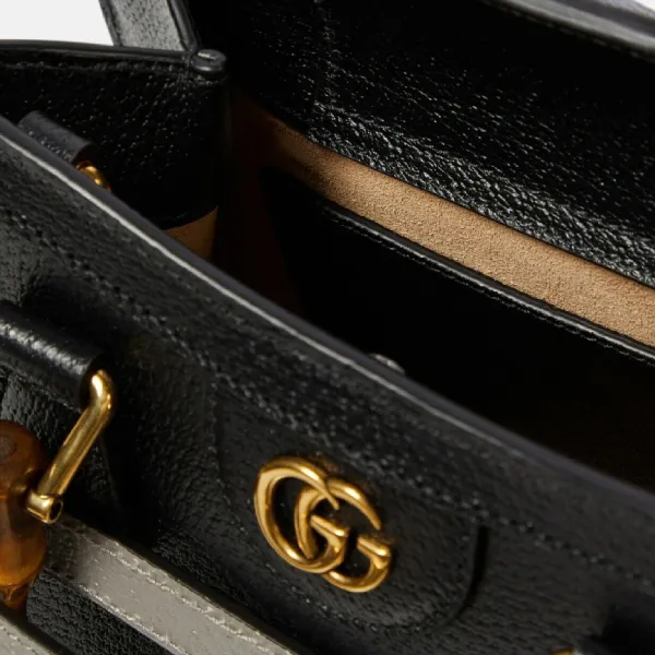 Túi Tote Nữ Gucci Diana Leather Tote Bag Màu Đen