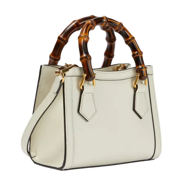 Túi Tote Nữ Gucci Diana Mini Leather Tote Bag Màu Trắng