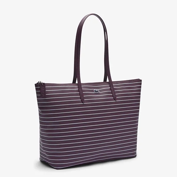 Túi Tote Nữ Lacoste Large Striped L.12.12 Concept NF5132SJ R48 Màu Tím
