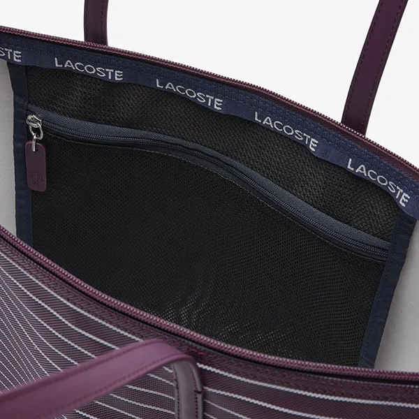 Túi Tote Nữ Lacoste Large Striped L.12.12 Concept NF5132SJ R48 Màu Tím