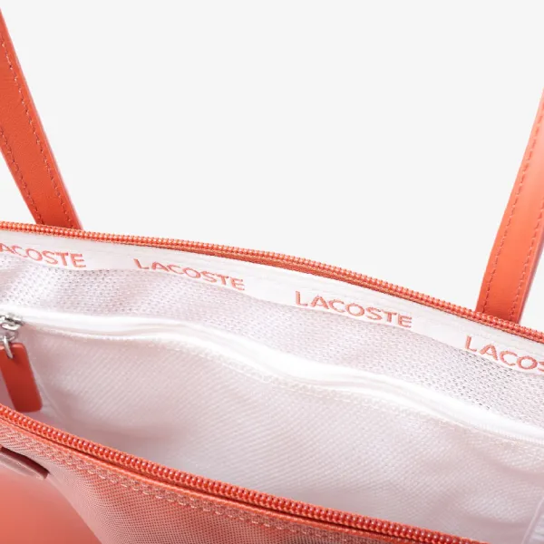 Túi Tote Nữ Lacoste Small L.12.12 Concept Rooibos Tea NF2037PM M85 Màu Nâu Cam Đất