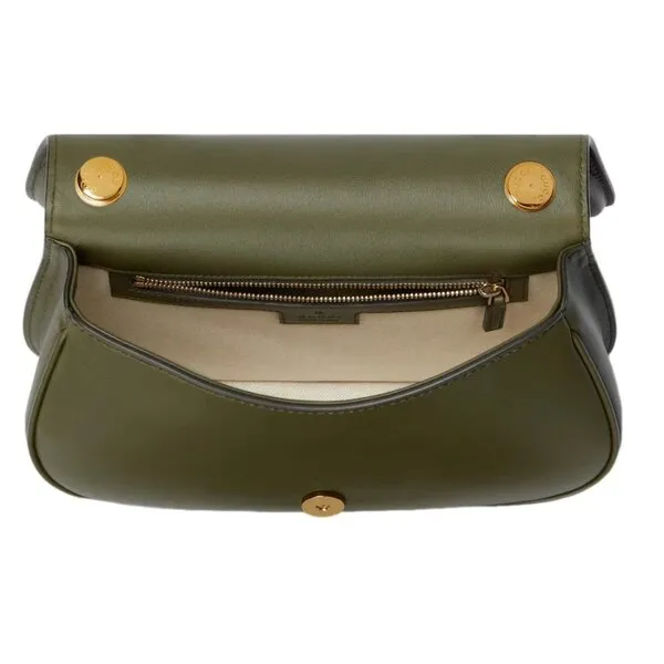 Túi Xách Tay Gucci Blondie Medium Forest Green Leather Top Handle Bag Màu Xanh Green
