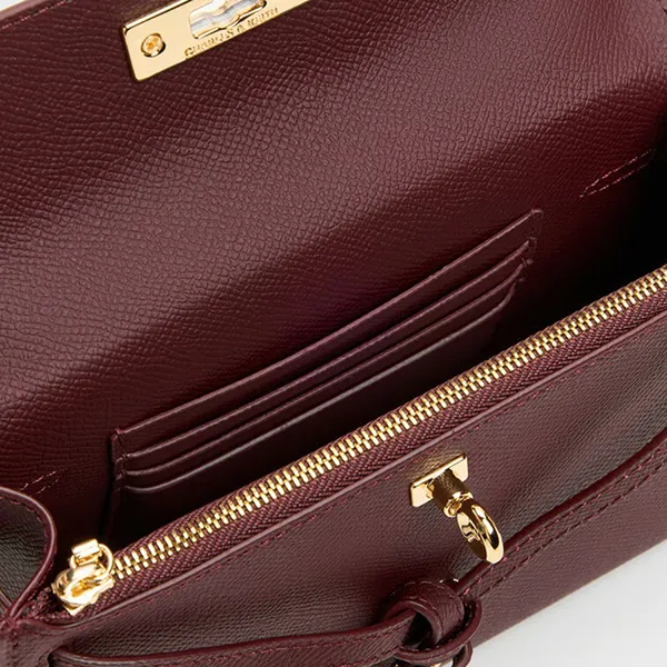Túi Xách Tay Nữ Charles & Keith CNK Tricha Knotted Belt Top Handle Bag CK2-50701691 Wineberry Red Màu Đỏ Mận