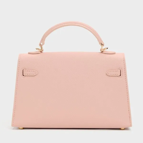 Túi Xách Tay Nữ Charles & Keith CNK Tricha Knotted Belt Top Handle Bag Pink CK2-50701691_PINK Màu Hồng