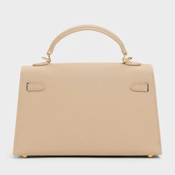 Túi Xách Tay Nữ Charles & Keith CNK Tricha Knotted Belt Top Handle Bag Sand Beige CK2-50701691_SAN.BE Màu Be