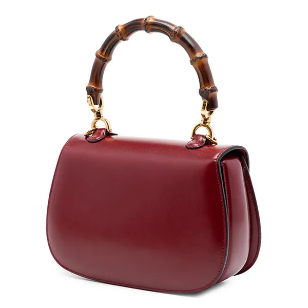 Túi Xách Tay Nữ Gucci Bamboo 1947 Small Red Leather Top Handle Bag Màu Đỏ