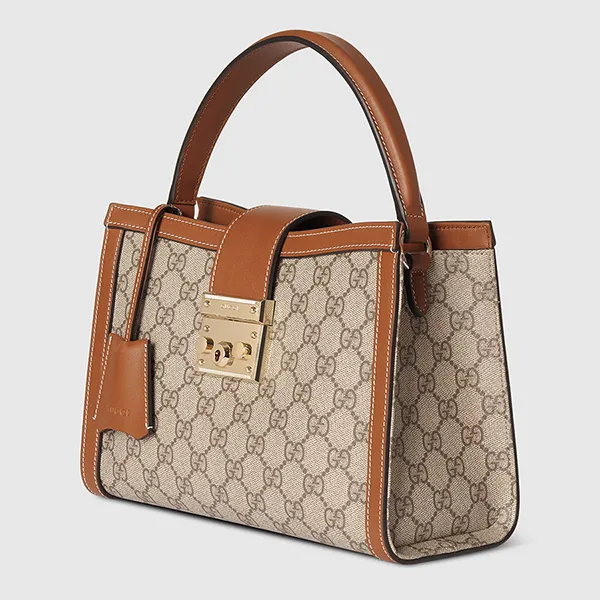 Túi Xách Tay Nữ Gucci Padlock Medium Top Handle Bag 838992 FAD6L 9758 Màu Be/Nâu