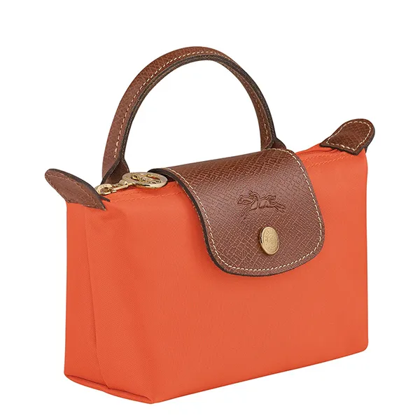 Túi Xách Tay Nữ Longchamp Le Pliage Original Pouch With Handle 34175089P85 Màu Cam