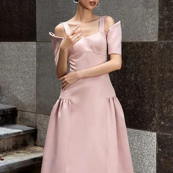 Váy Gấm Nữ F2 Fashion & Freedom Queen Of The Night D581-HN-S-0122 Màu Hồng Nhạt Size S
