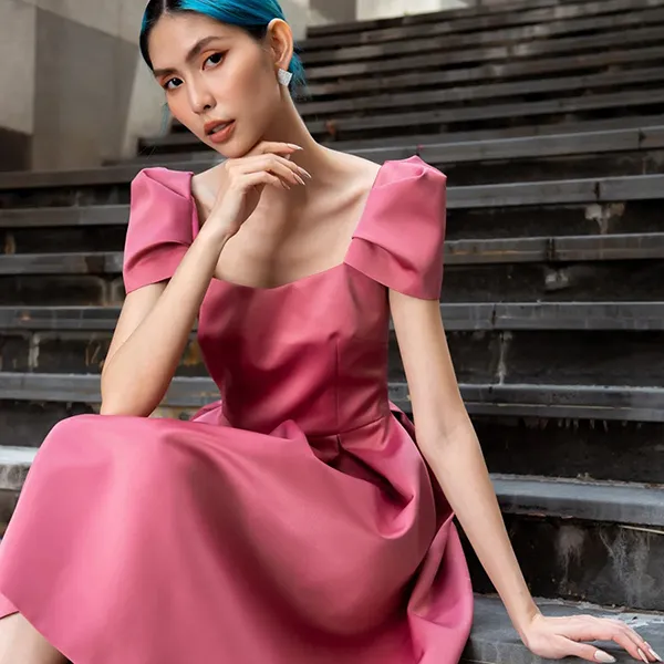 Váy Gấm Nữ F2 Fashion & Freedom Queen Of The Night D582-H-S-0122 Màu Hồng Size S