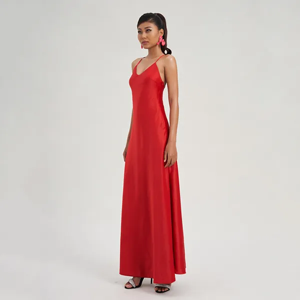 Váy Hai Dây Lụa Nữ F2 Fashion & Freedom City Girl D752-ĐO-S-0923 Màu Đỏ Size S