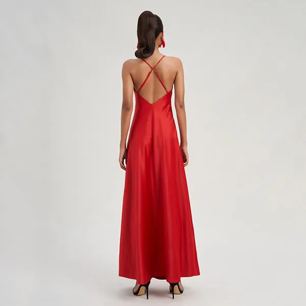 Váy Hai Dây Lụa Nữ F2 Fashion & Freedom City Girl D752-ĐO-S-0923 Màu Đỏ Size S