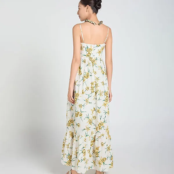 Váy Hai Dây Nữ F2 Fashion & Freedom Linen A Touch Of Effortless Elegance D837-THX-S-0325 Màu Trắng Họa Tiết Size S
