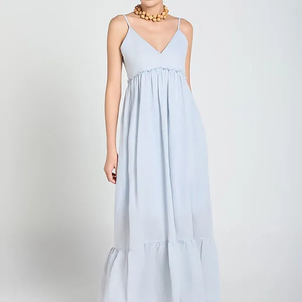 Váy Hai Dây Nữ F2 Fashion & Freedom Linen A Touch Of Effortless Elegance D837-XN-S-0325 Màu Xanh Nhạt Size S